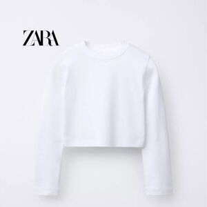 ‼️SALE 2 for $20‼️ Zara Cream Long Sleeve Crop Top